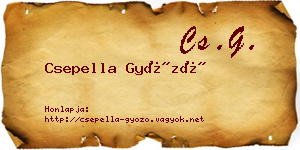 Csepella Győző névjegykártya