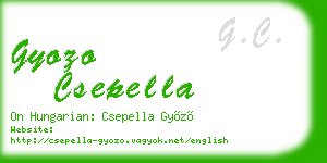 gyozo csepella business card