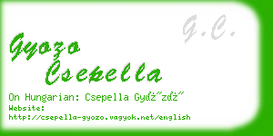 gyozo csepella business card